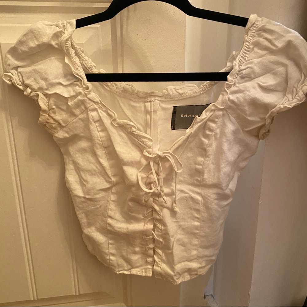 Reformation Milkmaid Corset Style Top